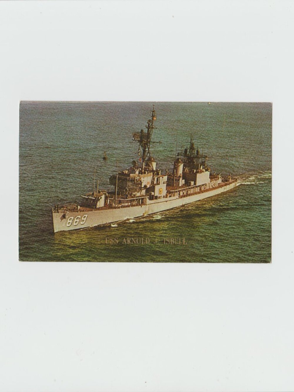 U.S.S. Arnold J. Isbell (DD - 869) Destroyer Postcard